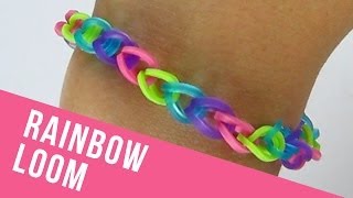 How To Make a Basic Rainbow Loom Bracelet [upl. by Novart]