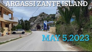 ARGASSI ZAKYNTHOS ISLAND  May 52023  READY FOR SUMMER SEASON  ROAD TRIP  BEAUTIFUL DAY [upl. by Enaenaj]