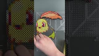 152 Shiny Chikorita  Pokémon Perler Bead Timelapse [upl. by Caprice602]