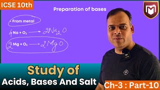 Chapter 3 Study of Acids Bases And Salt Part10  Board Exam  Manish Chouhan ICSE chemistry [upl. by Anchie]