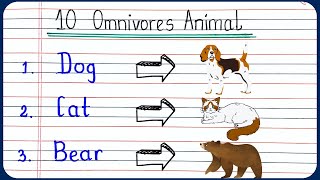 Omnivores animals name in English  10 Omnivorous animals name  Omnivorous animals [upl. by Adnil981]