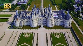 4K  Château de Chambord  France [upl. by Ialocin]