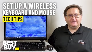 How to Set Up a Wireless Keyboard and Mouse  Tech Tips from Best Buy [upl. by Tymothy659]