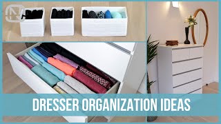 HOW TO ORGANIZE A DRESSER The KONMARI Method and drawer organization hacks  OrgaNatic [upl. by Cristi]