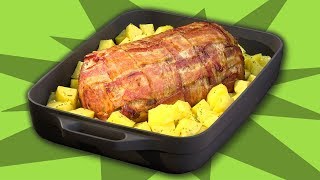 Hackbraten mit Bacon aus dem Backofen  ein Rezept für den nächsten Braten zum Mittagessen [upl. by Einahpit]