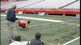 NFL Pro Day  Jon Corto  40 yard dash [upl. by Laurens]