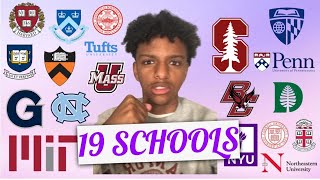 COLLEGE DECISION REACTIONS 2024 ivies stanford mit t20s  19 Schools [upl. by Kcirddes]