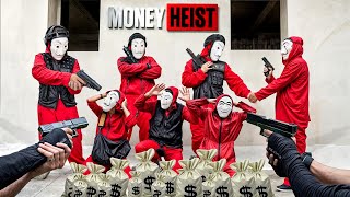 PARKOUR VS MONEY HEIST 6  No ESCAPE for BAD GUYS POLICE chase closes every exit  Epic POV [upl. by Nevarc]