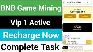 BNB Game Mining  New BNB Earning Platform Today  Free BNB Mining Site 2024  Passive Income [upl. by Siravrat]