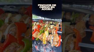 Pinchos de Cerdo Adobados 😋🔥 preparatusingredientes [upl. by Ettezzus]