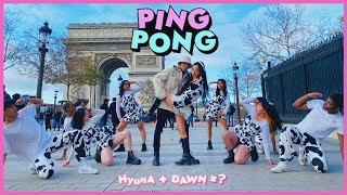 KPOP IN PUBLIC PARISONE TAKE  HyunAampDAWN 현아amp던  ‘PING PONG’ Dance Cover [upl. by Albion]