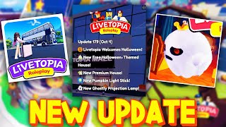 Livetopia HALLOWEEN UPDATE NEW MAPHOUSEGHOSTLY PROJECTION amp MORE Roblox [upl. by Aynik]