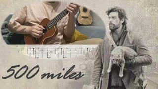 500 Miles Inside Llewyn Davis version ukulele fingerstyle Tutorial TABS [upl. by Adiehsar246]