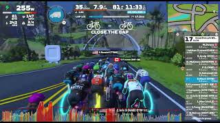 All in on 1st sprint  SweatFest pb WSBA  Points Racing  Watopia  Loop de Loop x2  Zwift [upl. by Ahsrat350]