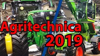 Agritechnica 2019  Messerundgang ua Fendt Teleskoplader John Deere 8RX Claas Xerion [upl. by Vasilek]