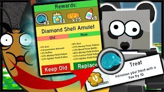 DIAMOND SHELL AMULET amp BUYING 2 MILLION TREATS  Roblox Bee Swarm Simulator [upl. by Dadinirt]