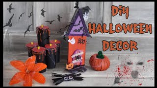 DIY Facile  Déco en papier dHalloween  Maison hantée  Fleur  Citrouille  Araignée  Tutoriel [upl. by Octavian]