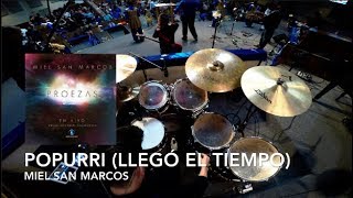 Llegó El Tiempo  Remolineando  Miel San Marcos  DRUM COVER [upl. by Nemra]