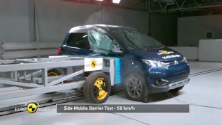 euroNCAP Crash test 2016  Aixam Crossover GTR  1 Star rating [upl. by Htims]