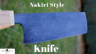 Handforging a Nakiri style damascus knife [upl. by Ardme806]