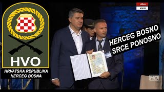 Milanović odlikovao brigade HVOa HERCEG BOSNE PONOSNE [upl. by Call88]