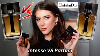 DIOR HOMME INTENSE VS DIOR HOMME PARFUM  Side by Side Fragrance Comparison [upl. by Anahc]