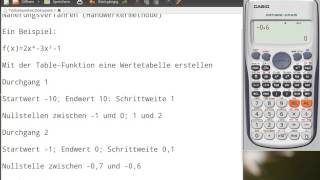 Nullstellen mit dem Taschenrechner durch Näherungsverfahren bestimmen Handwerkermethode [upl. by Avlis]