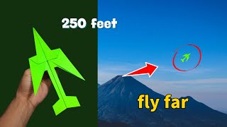 OVER 250 FEET  How to make paper airplane fly far in the sky [upl. by Notterb905]