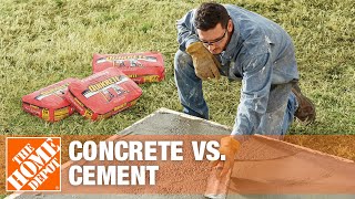 Concrete vs Cement  The Difference Between Concrete amp Cement  The Home Depot [upl. by Needan]