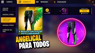 SAIU AGORA CALÇA ANGELICAL VERDE GRÁTIS MELHOR EVENTO DE NATAL E ATUALIZAÇÃO  NOVIDADES FREE FIRE [upl. by Fulbert]