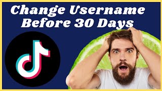 How to change tiktok username before 30 days 2024 [upl. by Lebasiram]