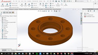 How to design Socket Weld flange in solidworks [upl. by Aryamo]