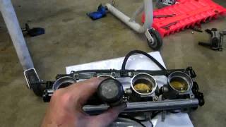 ZX12R Throttle Body and Injector Removal [upl. by Haron]