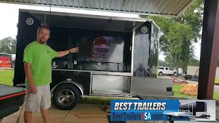 6x12 tailgating trailer enclosed portable party tailgate trailer w TV nfl football tailgateparty [upl. by Sherilyn308]