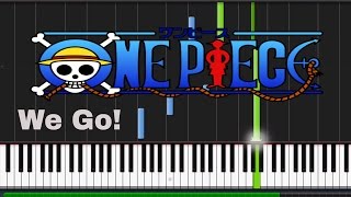 We Go Piano Version One Piece  Synthesia Tutorial [upl. by Kowatch994]