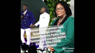 Bishop David Oyedepo Gets Surprise 70th Birthday Celebration from Pastor Poju Oyemade  TCN30 [upl. by Eejan]