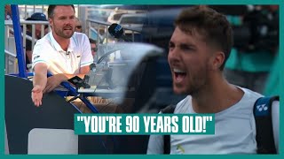 Kokkinakis vs Rask amp quot90YearOldquot Spectator [upl. by Haldeman]