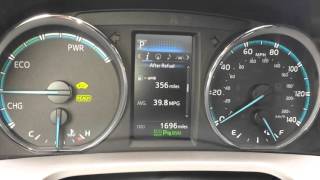 Driving in my 2016 Toyota Rav4 Hybrid XLE Radio screen stuck and sunroof warning [upl. by Ellerahc]