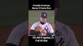 WORLD SERIES GAME 3  DODGERS WIN AGAIN FREDDIE FREEMAN HOMERS FOR A THIRD TIME [upl. by Yeslrahc]