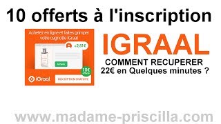 10 € offerts avec igraal  22 € en quelques secondes [upl. by Euqinna]