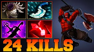 24 Kills Monster Axe Offlane  Axe Dota 2 Safelane Carry 735 Pro Build Guide Gameplay [upl. by Miner]