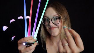 ASMR Focus on Me amp All of My Lights  glasses tapping snapping light triggers breathing exercises [upl. by Esaele598]