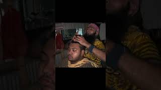 Tapping massage  ASMR massage by street barber💈✅ headmassage sleep relax asmr asmrshorts [upl. by Suicul]