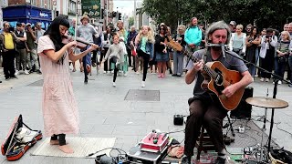 New act Tim Scanlan amp Mana Okubo take Grafton Street by Storm amp Joined by Irish Dancers from Crowd [upl. by Philipa]