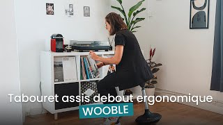 Tabouret assis debout ergonomique 360°  WOOBLE [upl. by Kimbra]