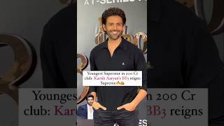 Kartik Aaryan Youngest superstar in 200 crore club 🌟🔥👑 shorts bhoolbhulaiyaa3 [upl. by Thatcher]