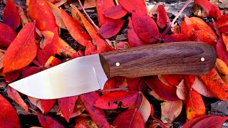 Beginner knife making Making a simple budget friendly hunter knifemaking maker howto tutorial [upl. by Aner]