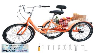 VEVOR Adult Tricycles Bike 26 Inch ThreeWheeled Bicycles 3 Wheel Bikes Trikes Review [upl. by Eixid]