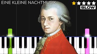 Mozart  Eine kleine Nachtmusik  SLOW EASY Piano Tutorial [upl. by Mariejeanne]