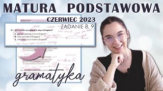 Matura PODSTAWOWA na 100  gramatyka  zadanie 8 9  Czerwiec 2023 [upl. by Divad]